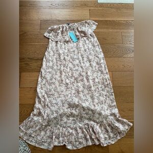 Floral NWT SHORE SHOP Maxi Dress STRAPLESS MED